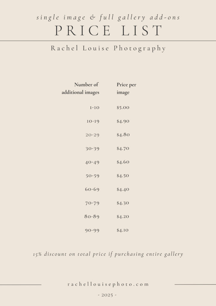 Iowa City Photographer Image Pricing, How To Purchase Additional Images after Photography Session